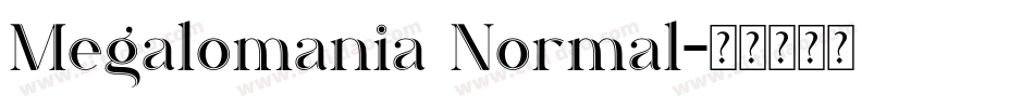 Megalomania Normal字体转换